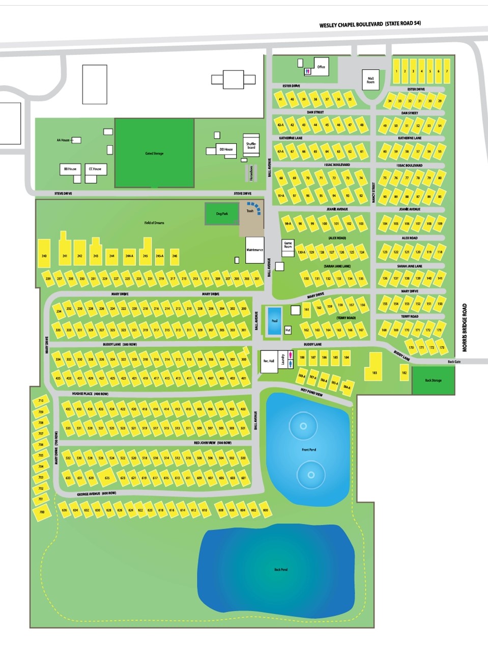 Park Map of Sam's Family Spa in Desert Hot Springs, CA