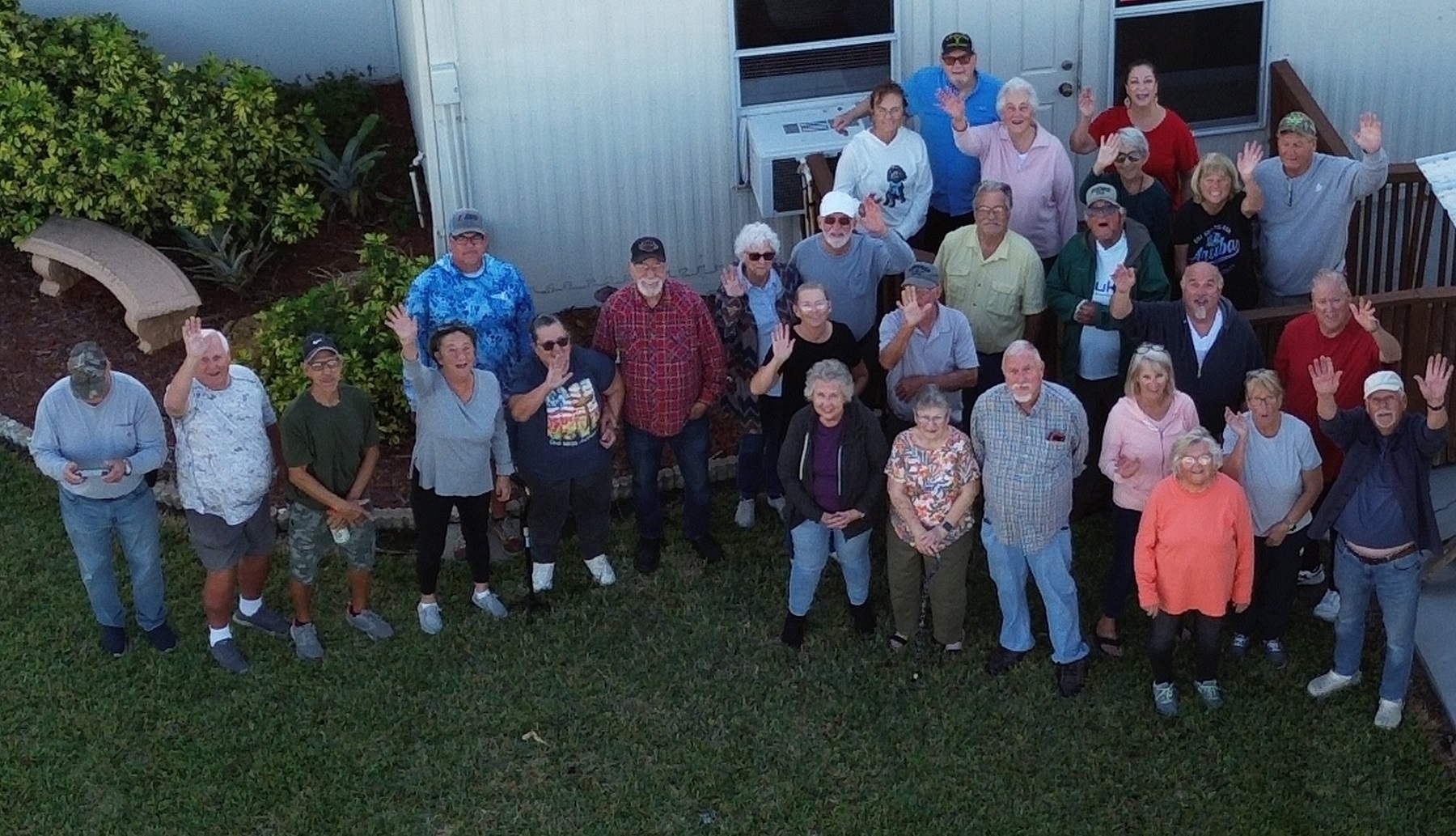 Aerial view of our beautifully-landscaped, spacious Okeechobee, FL RV sites and mobile home lots