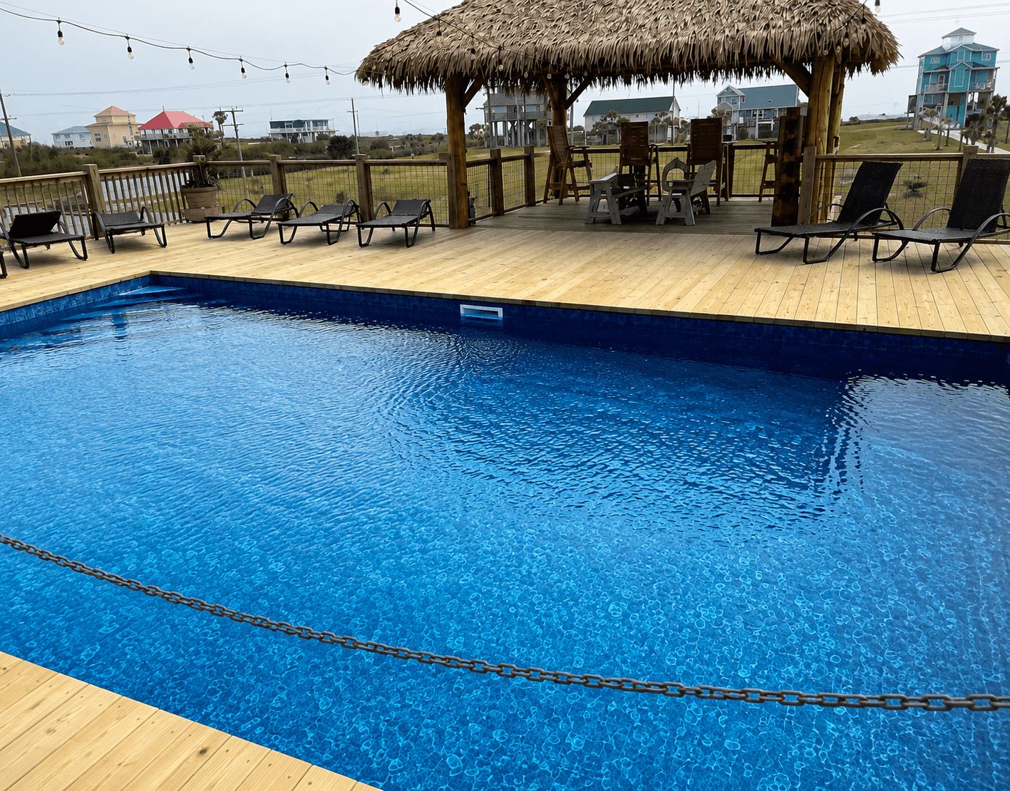 Palapa Pool Photo (1) View of the pool deck at Palapa RV Resort Gilchrist, Texas